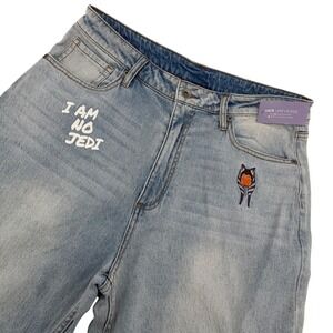 Her Universe Star Wars Ahsoka Mom Jeans Womens 11 (32x30)I Am No Jedi Light Wash